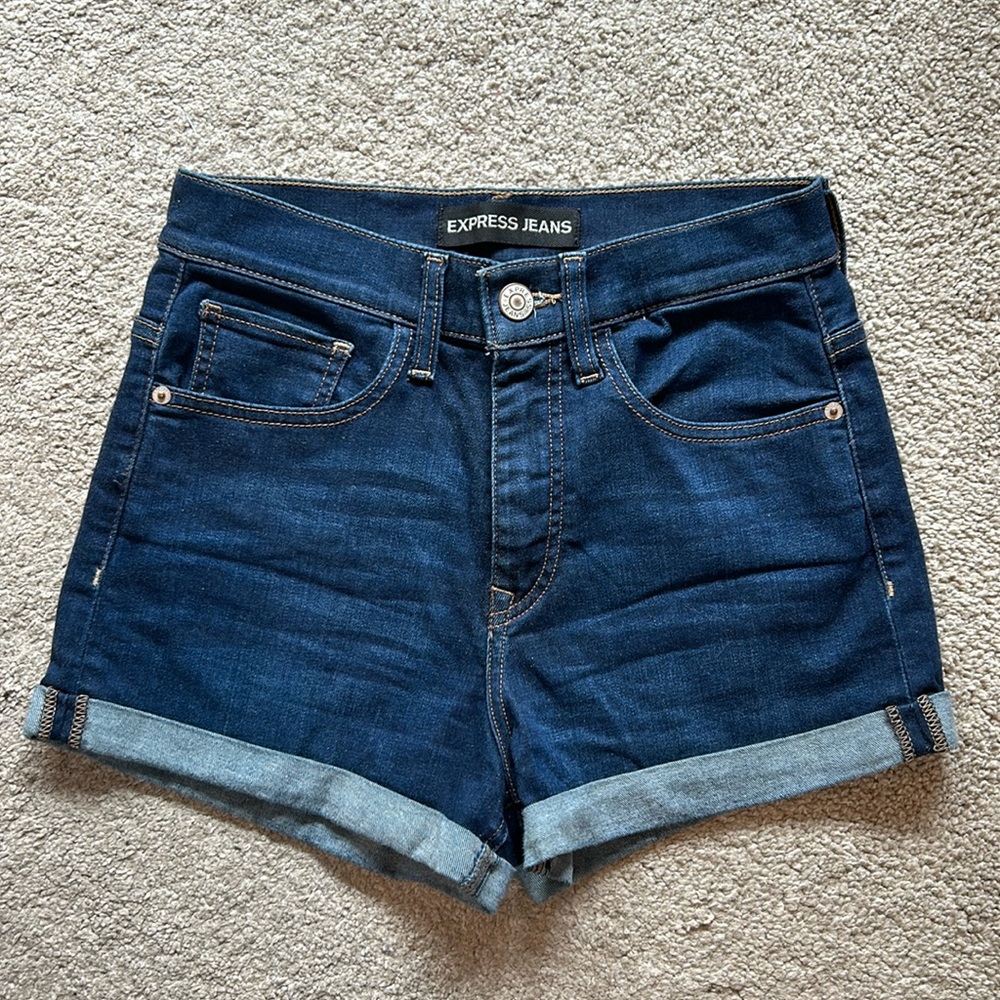 Express extra high rise shorts. 2 inch inseam.